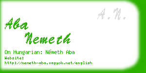 aba nemeth business card